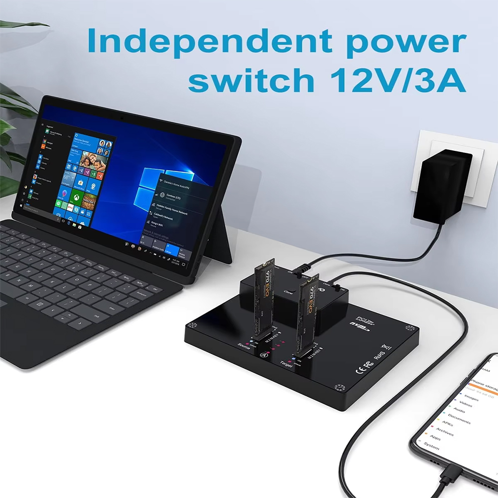 MAIWO 2 Bay M2 NVMe Docking St - 8Tb M2 Nvme Ssd recension och pris