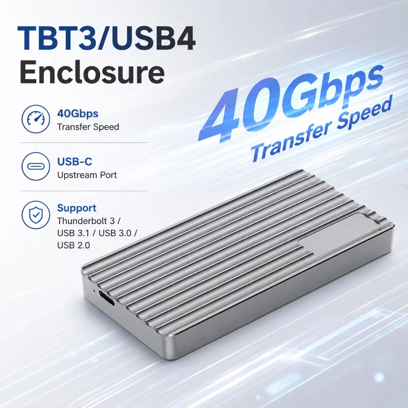 Aluminum M.2 NVMe SSD Enclosur - Usb4 40Gbps External Ssd 8Tb recension och pris